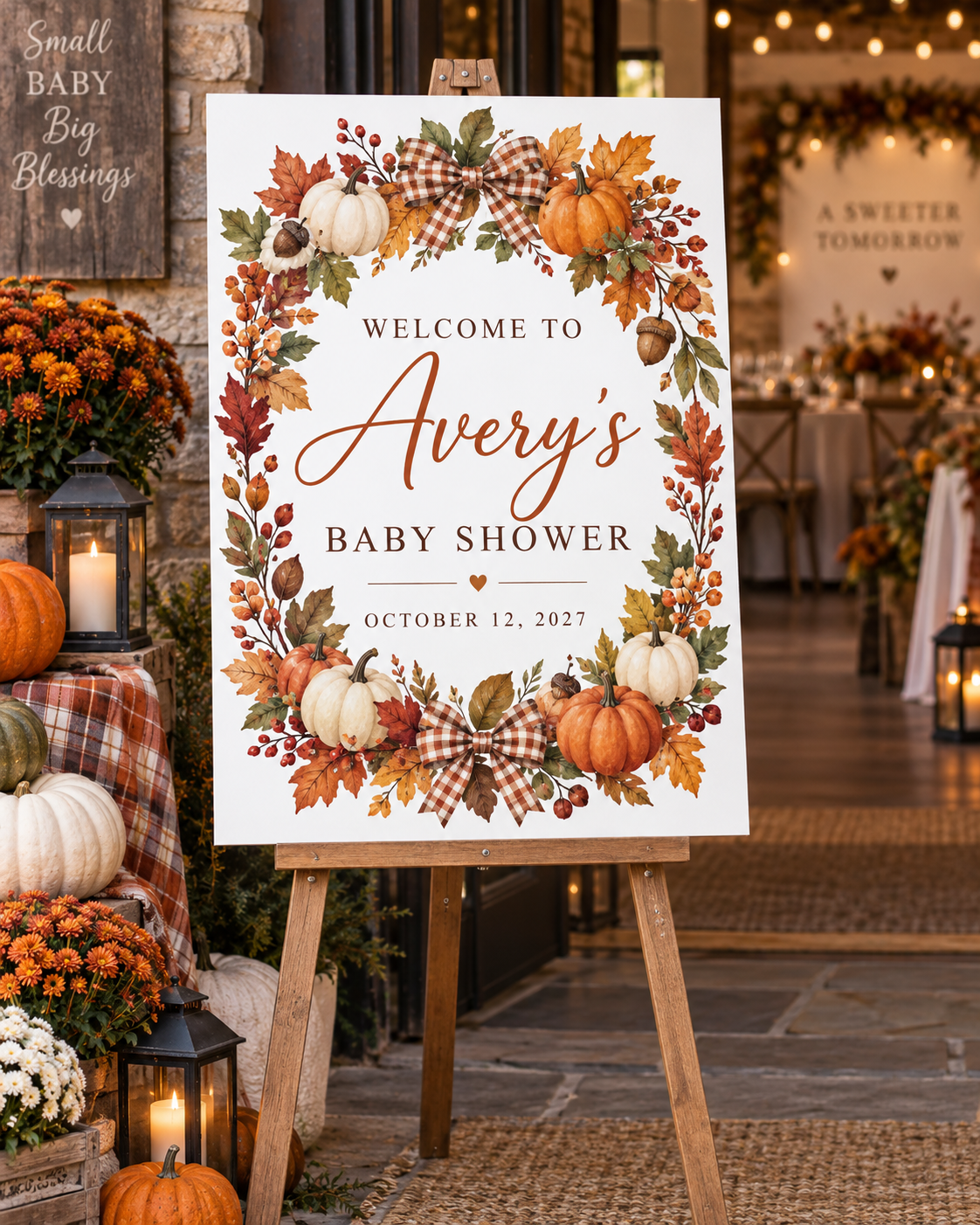 Autumn Pumpkin Wreath example sign