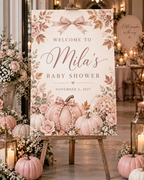 Blush Pumpkin Bow